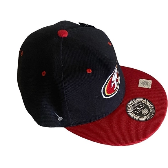 NFL San Francisco 49ers The Supreme Cap Snap Back Flat Bill NFL Red Black NWT OS - Picture 3 of 7